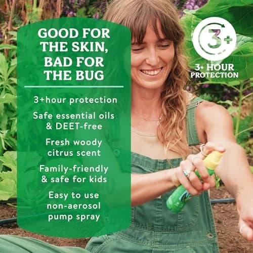Badger Bug Spray, 3-Hour DEET-Free Mosquito Repellent, Family Friendly, Citronella & Organic Essential Oils, Natural & Vegan Insect Repellent Spray for Travel, 156 ml (5.4 fl oz) 2-Pack | EPA Exempt, 3-Hour Protection thumbnail 2
