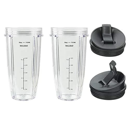 WWjiuyue 24oz Blender Cups with Sip & Seal Lids, 2-Pack | Compatible with Ninja Auto IQ Series BL480 BL481 BL482 BL490 BL640 BL680 BL450 thumbnail 8