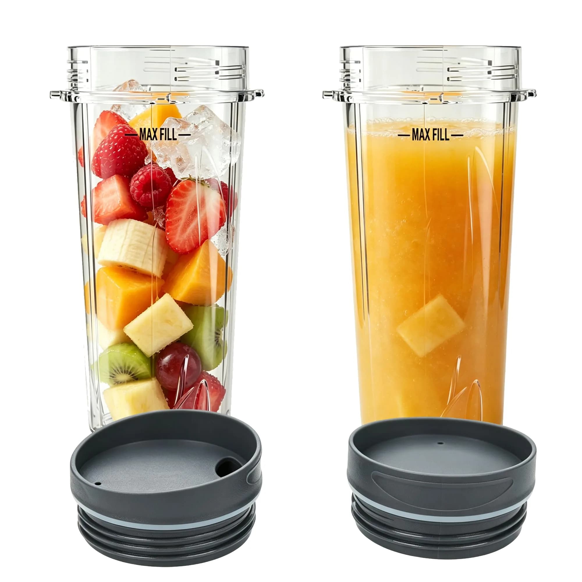 GahsElec Blender Cups Fit for Ninja, Replacement Parts 16oz | BPA Free & Dishwasher Safe