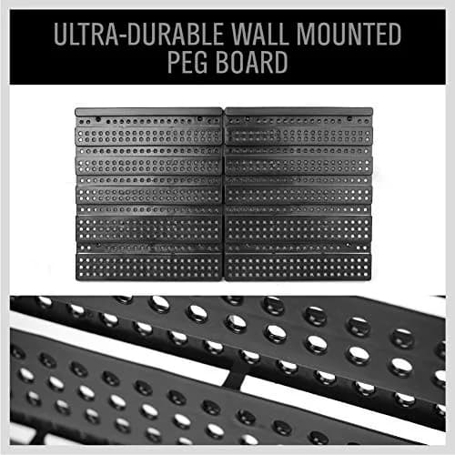 SEDY 30-Bin Wall-Mounted Storage Rack System with Peg Boards, 64cm x 38cm x 18.5cm | Organize Tools, Hardware, and Small Parts thumbnail 6