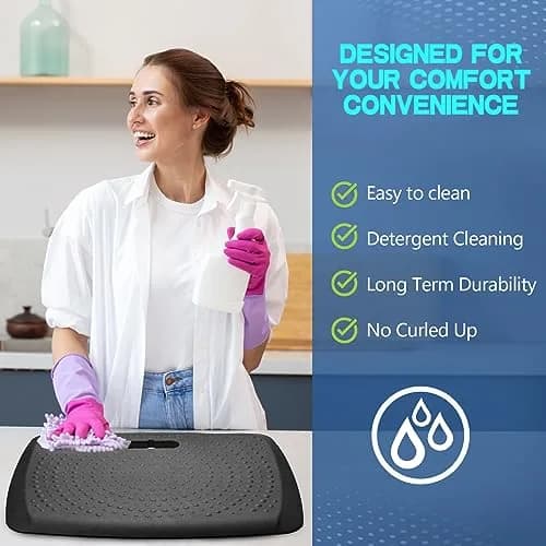 ergohead Anti Fatigue Kitchen Floor Mat Comfort Standing Mat, 17" x 22" | Relieves Fatigue & Supports Feet thumbnail 6