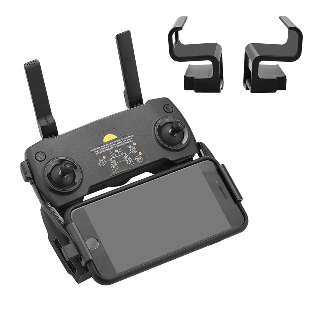 HeiyRC Phone Mount Clip for DJI Mavic Series Remote Control 8-12mm Thickness | Lightweight Accessory — Black