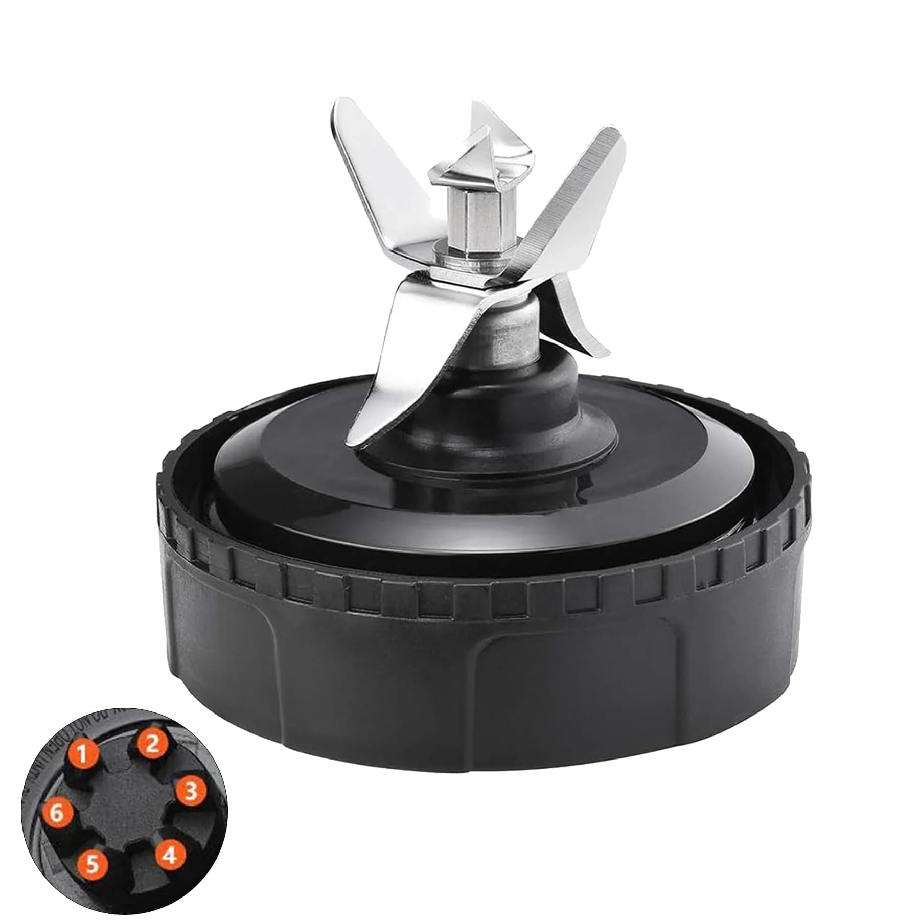 GahsElec 6-Fin Blender Blade Replacement for Ninja BL660 BL663 BL740, 8.5cm (3.35in) Diameter, 7.6cm (3in) Height | Compatible with 16oz Cups