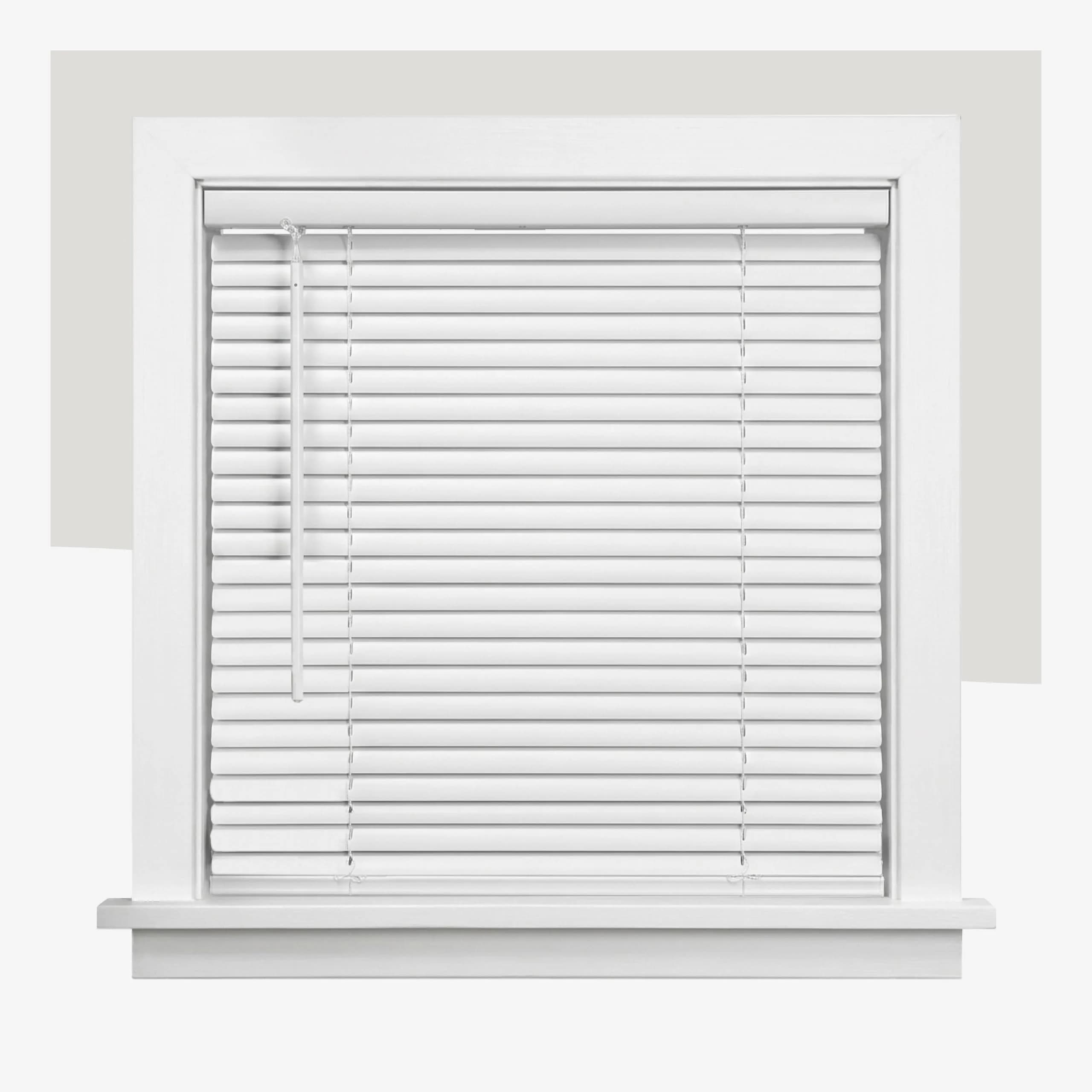 CHICOLOGY Cordless Mini Blinds 106cm x 152cm (42"W x 60"H) | White Vinyl Light Filtering to Room Darkening - main product image