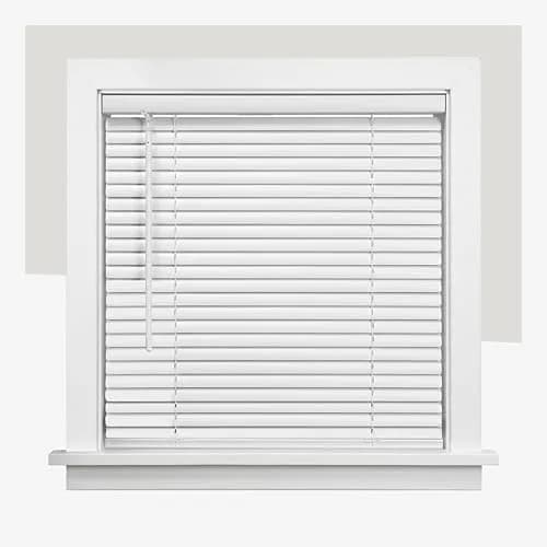 CHICOLOGY Cordless Mini Blinds 106cm x 152cm (42"W x 60"H) | White Vinyl Light Filtering to Room Darkening thumbnail 1