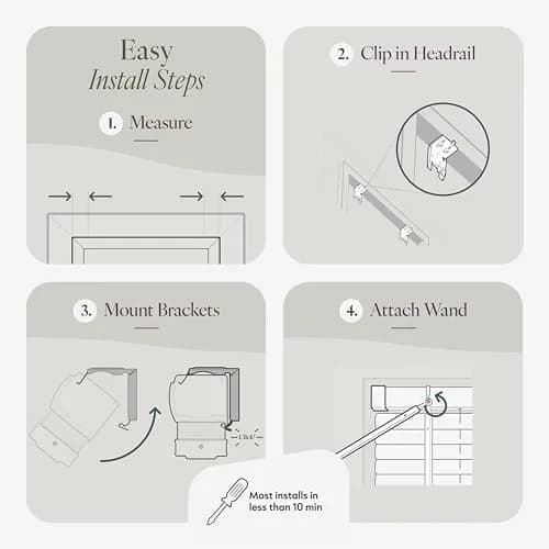 CHICOLOGY Cordless Mini Blinds 106cm x 152cm (42"W x 60"H) | White Vinyl Light Filtering to Room Darkening thumbnail 5