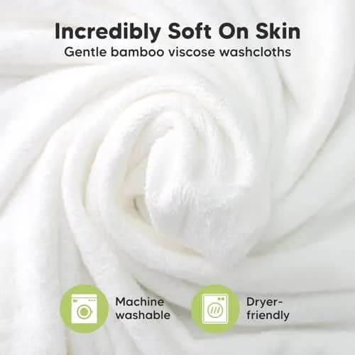 KeaBabies Baby Washcloths 6-Pack | Ultra-Soft Bamboo Face & Body Cloths for Newborns & Toddlers thumbnail 2