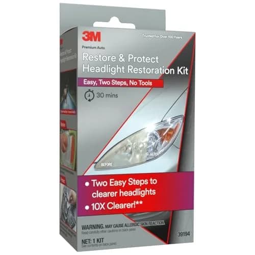 3M Headlight Restoration Kit with Clear Coat Wipes, Sanding Discs & Foam Pad | 1 Kit thumbnail 2