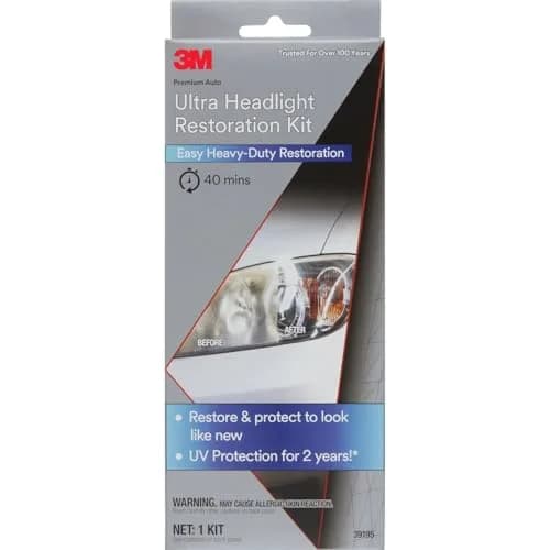 3M Ultra Headlight Restoration Kit | Heavy-Duty Plastic Lens Restorer with Sanding Discs & UV Protectant thumbnail 2