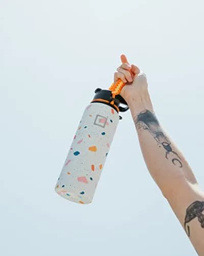 IRON °FLASK Paracord Handle for Wide Mouth Water Bottles with Survival Tools - Bubble Gum thumbnail 5