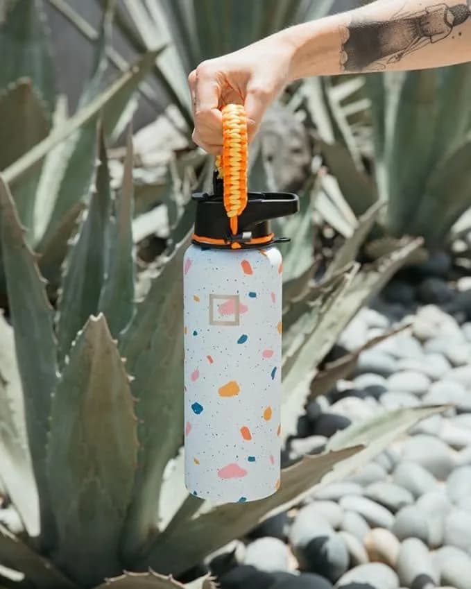IRON °FLASK Paracord Handle for Wide Mouth Water Bottles with Survival Tools - Bubble Gum thumbnail 6