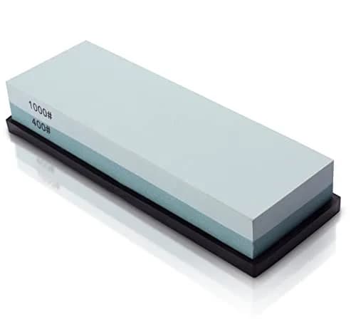 MIDO PROFESSIONAL ABRASIVE Knife Sharpening Stone 400/1000 Grit 1.46 lb (0.68 kg) | Dual-Sided Whetstone for Kitchen Knives thumbnail 1