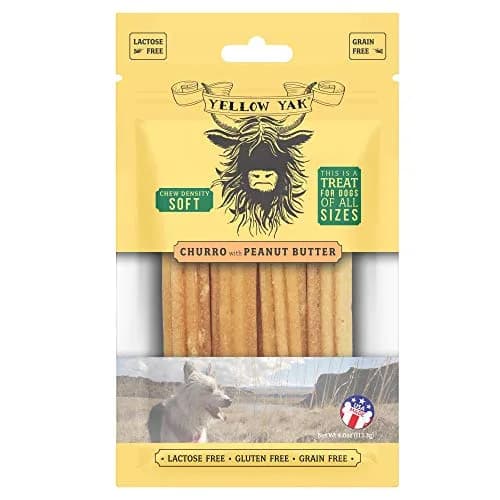 Yellow Yak Churro Chew | USA Made | Lactose-Free | Grain-Free | for All Dogs | 4 Chews thumbnail 1