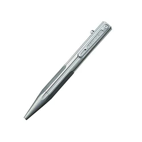 Hamans Bolt Action Pen Titanium Ballpoint Pen 120mm | Compact, Refillable, Grey thumbnail 1