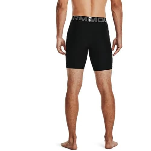 Under Armour Men's Armour HeatGear Compression Shorts Black MD | 15cm (6"inseam) thumbnail 2