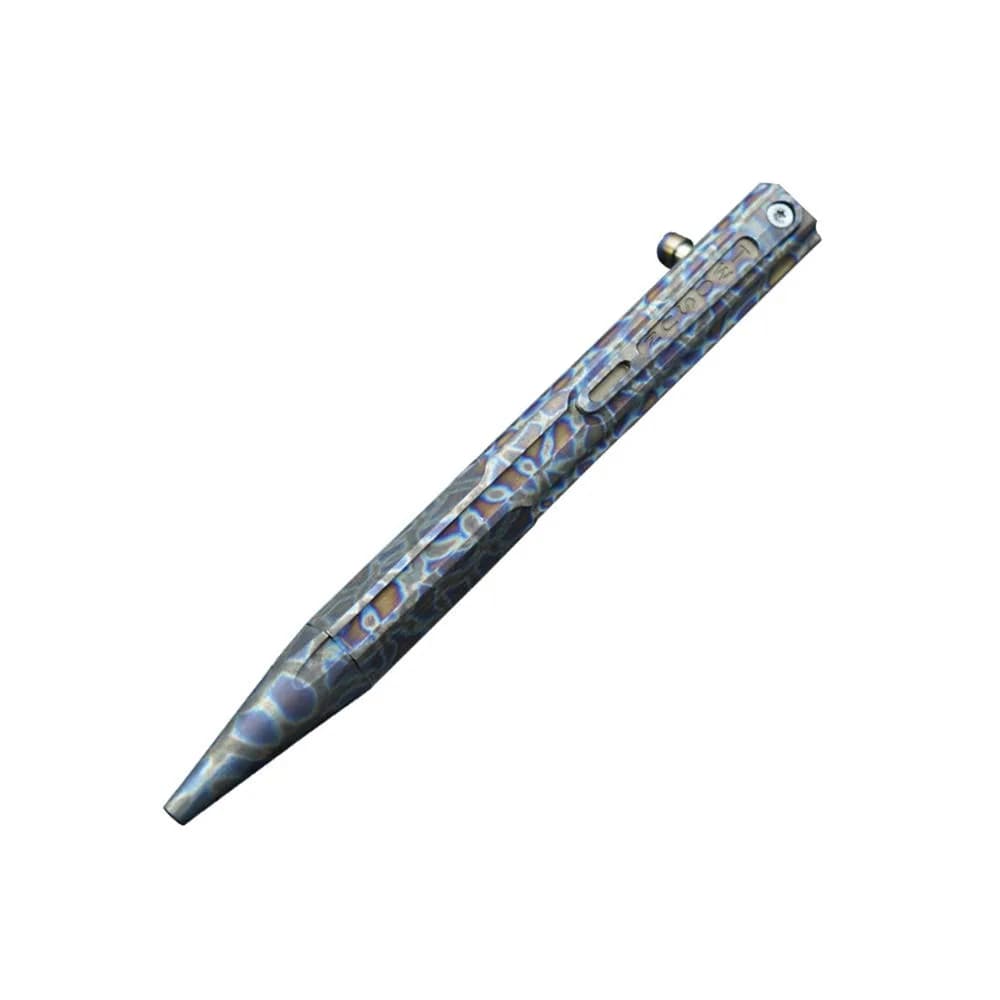 Hamans Bolt Action Pen Titanium Ballpoint Pen 120mm | Compact, Refillable, Grey — Multicolored