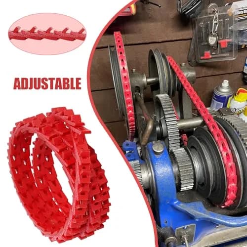 Poweka 1/2-Inch x 5-Feet Adjustable Link Drive V-Belt | Vibration-Free Industrial Transmission Belt thumbnail 4