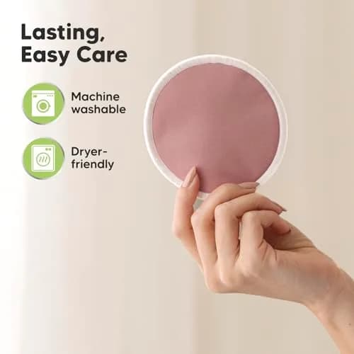 KeaBabies Reusable Nursing Pads for Breastfeeding (Lovelle, 12cm / 4.8") — 14-Pack Set | Organic Bamboo & Ultra-Absorbent Microfiber thumbnail 7