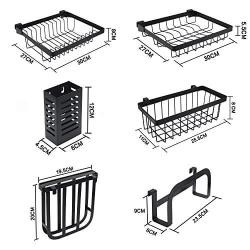 HTTMT Stainless Steel Dish Rack Over Sink W/Cutlery Holder 27.17in x 13in | Durable, Rust-Free Kitchen Organizer thumbnail 4
