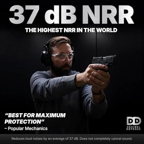 DECIBEL DEFENSE Ear Protection 37 dB NRR Safety Green | Industry-Leading Noise Reduction thumbnail 2