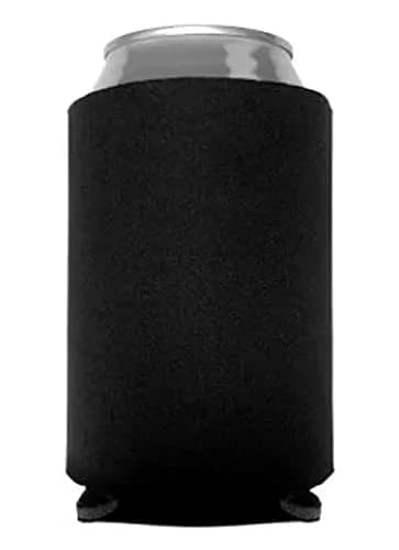 Kropsis Can Cooler Sleeves Blank Poly Foam 12 oz to 16 oz | Customizable Party & Wedding Bulk (50, Black) thumbnail 1