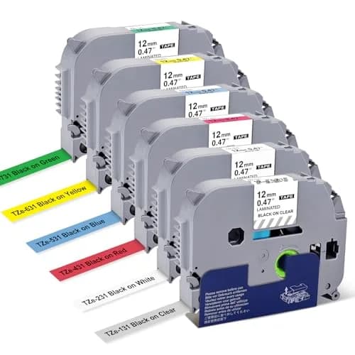 TITBIT Compatible with Brother P Touch TZe-231 12mm Laminated Color Tape | Durable & Water-Resistant (70-120 chars) thumbnail 1
