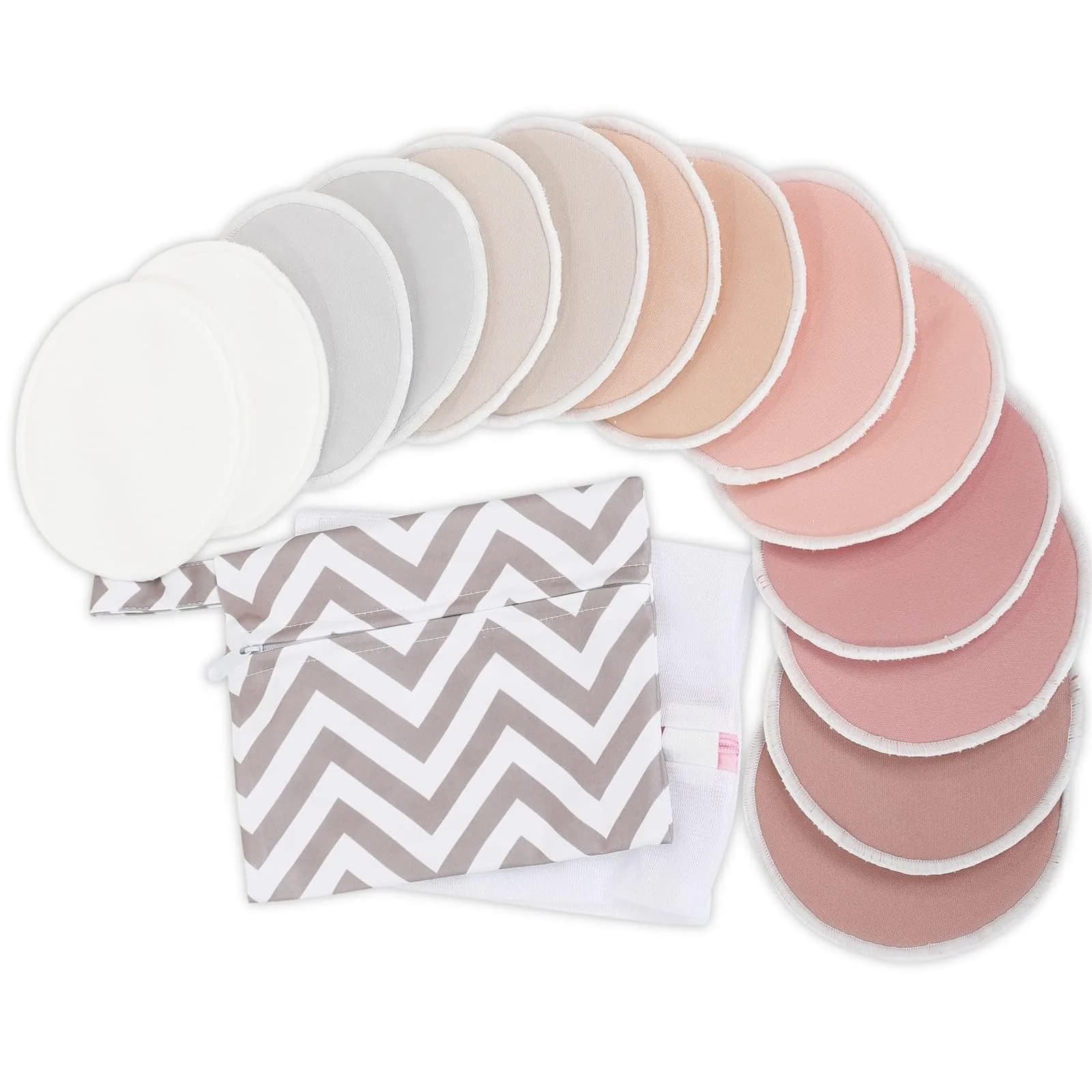 KeaBabies Reusable Nursing Pads for Breastfeeding (Soft White, 14-Pack, 14cm) — Lovelle / Medium 3.9"