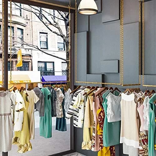 Ethemiable Adjustable Height Clothing Storage Chain Garment Rack 92cm (36" L) | Heavy Duty Metal Display Shelf for Boutiques & Homes thumbnail 5