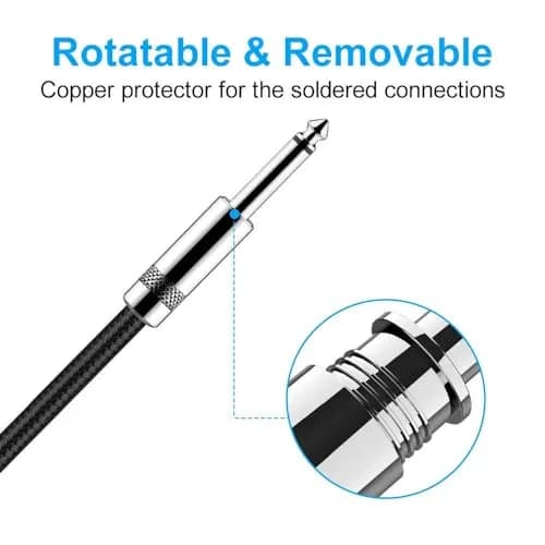 New Bee 20 ft (6.1 m) Instrument Cable | Low Noise High Fidelity Balanced Audio thumbnail 2