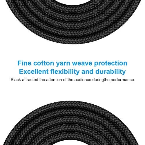 New Bee 20 ft (6.1 m) Instrument Cable | Low Noise High Fidelity Balanced Audio Cord thumbnail 5
