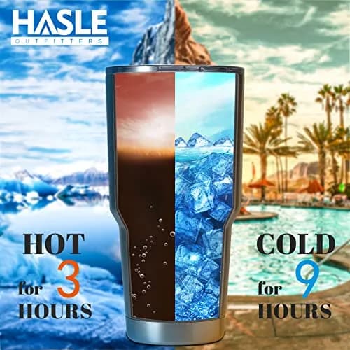 HASLE OUTFITTERS 30oz Stainless Steel Tumbler | Double Wall Vacuum Insulated Travel Mug (Light Green, 8) thumbnail 4