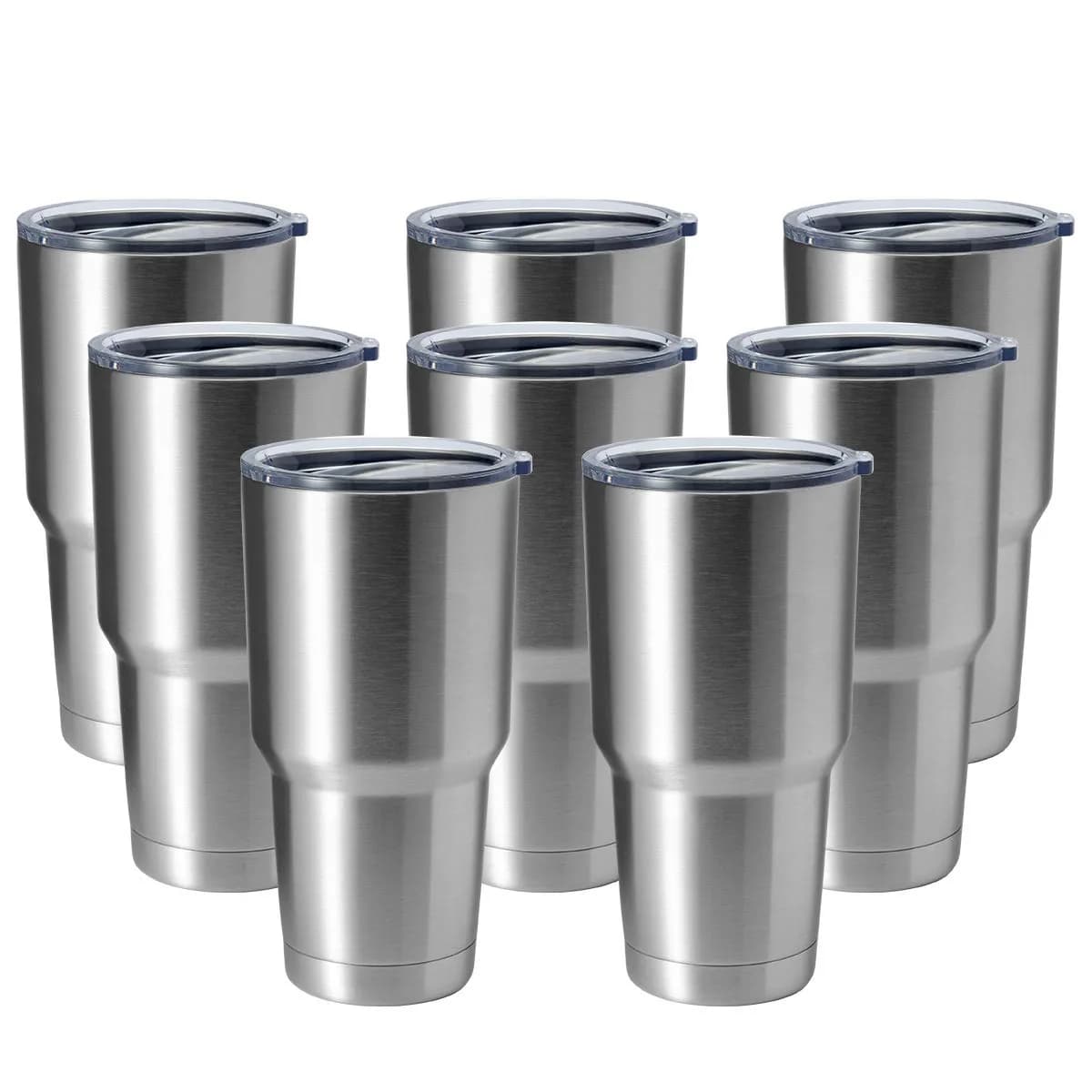 HASLE OUTFITTERS 30oz Stainless Steel Tumbler | Double Wall Vacuum Insulated Travel Mug (Light Green, 8) — Silver