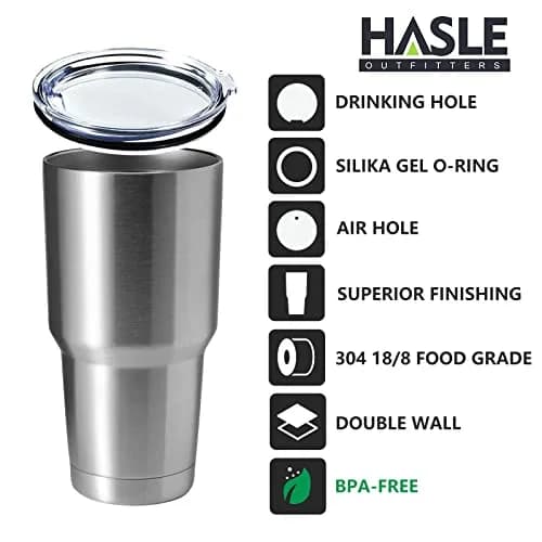 HASLE OUTFITTERS 30oz (850ml) Stainless Steel Tumbler Gift Set | Double Wall Vacuum Insulated Travel Mug thumbnail 2