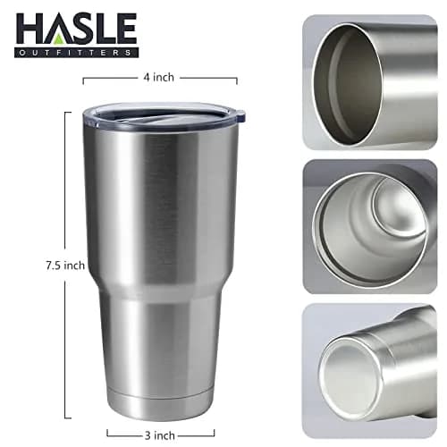 HASLE OUTFITTERS 30oz (850ml) Stainless Steel Tumbler Gift Set | Double Wall Vacuum Insulated Travel Mug thumbnail 3