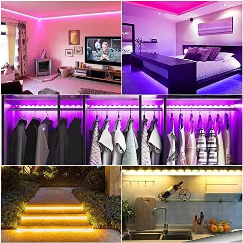 Lcutml 50FT RGB LED Strip Lights | Sync to Music, Dimmable, Multi-Colored, Indoor Use thumbnail 6