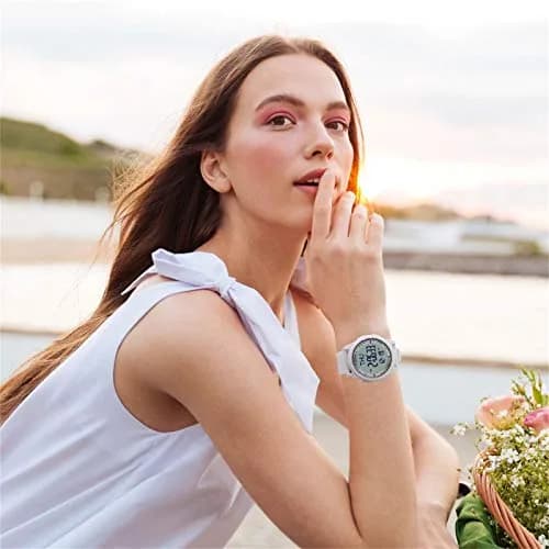Beeasy Digital Watch for Men Women | 50M Waterproof, Ultra-Thin 6.6mm, 44mm Silicone Sports Watch with Alarm & Stopwatch thumbnail 6