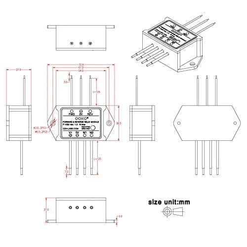 OONO 5V DC Reversing Relay Module for Motor/Linear Actuator Control (10A, Plastic Case) thumbnail 6