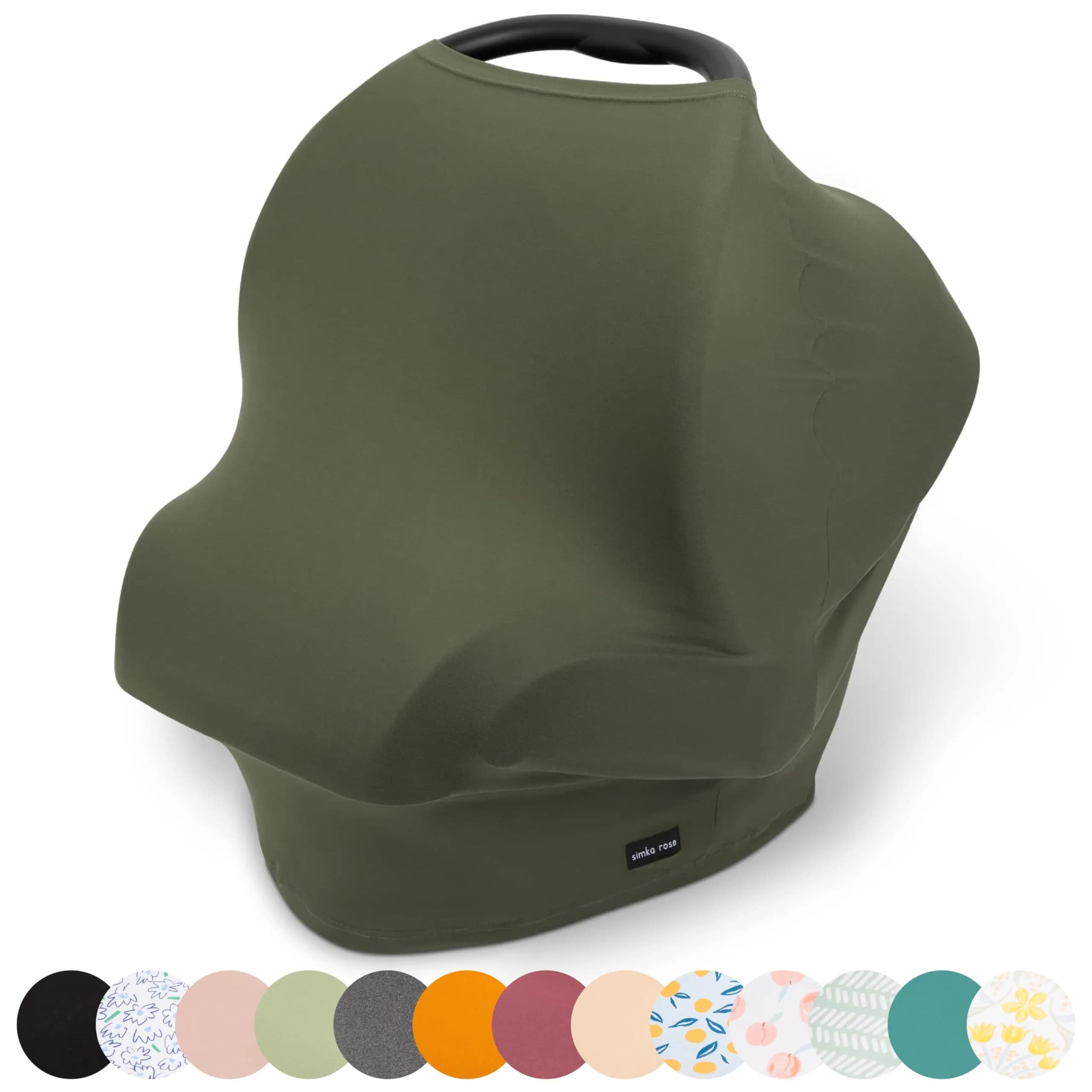 Simka Rose Multipurpose Baby Cover Moss | 71cm (28in) x 71cm (28in) | Breathable Viscose Blend - main product image