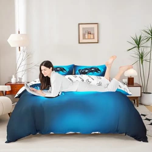 Feelyou Gamer Bedding Set Queen Size 183cm x 183cm (72"x72") | Modern Video Game Theme thumbnail 3