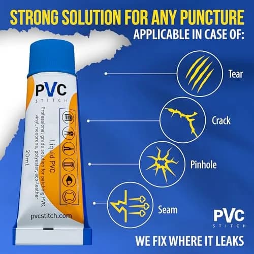 PVC Stitch AquaPro Liquid Patch Waterproof Repair Kit 20ml (0.67 Fl Oz) | For Inflatables, Pools, Hot Tubs & Gear thumbnail 2