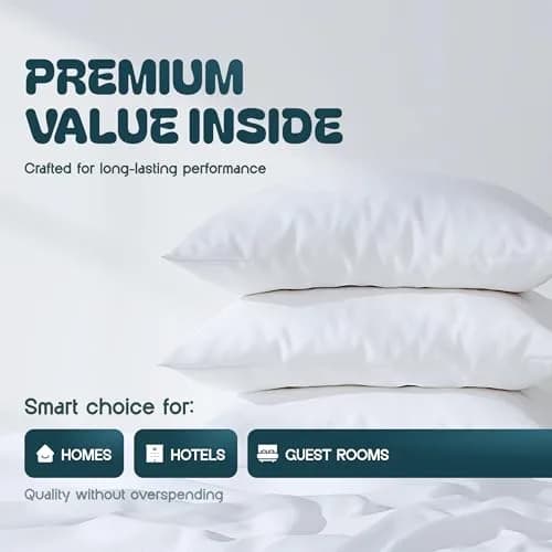 White Classic Zippered Pillow Protector Standard Size 51x66 cm (20x26 inches) | 6 Pack Soft Cotton Blend thumbnail 5