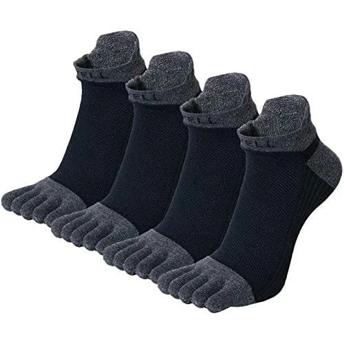VWELL Men's Cotton Toe Socks No Show 7-11 | Breathable & Odor-Free thumbnail 1
