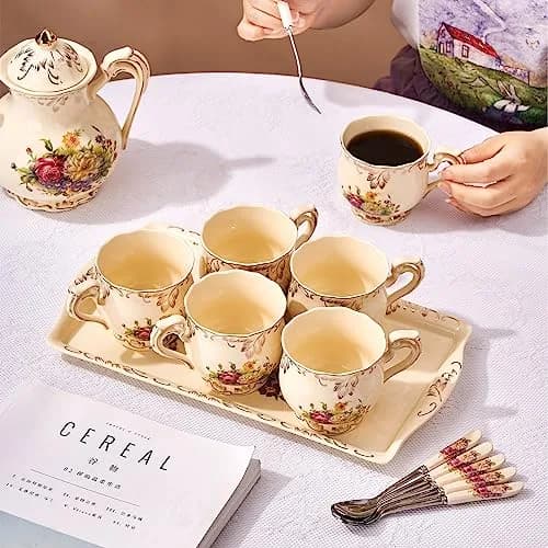 YOLIFE Ceramic Serving Tray Flowering Shrubs 34cm (13.5 inch) x 19cm (7.5 inch) | Elegant Porcelain Platter for Indian Homes thumbnail 6