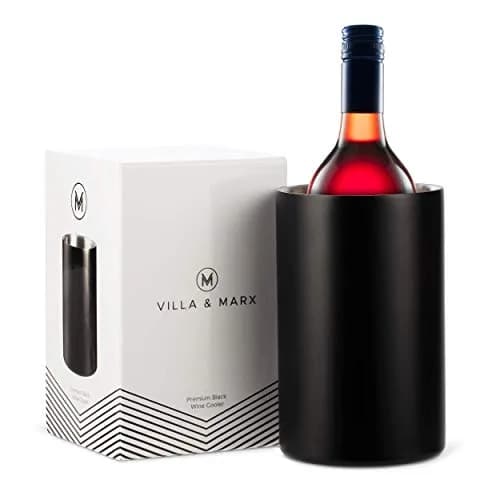 Villa & Marx Wine Chiller Black | Double Walled Insulated Bottle Cooler (Large) thumbnail 1