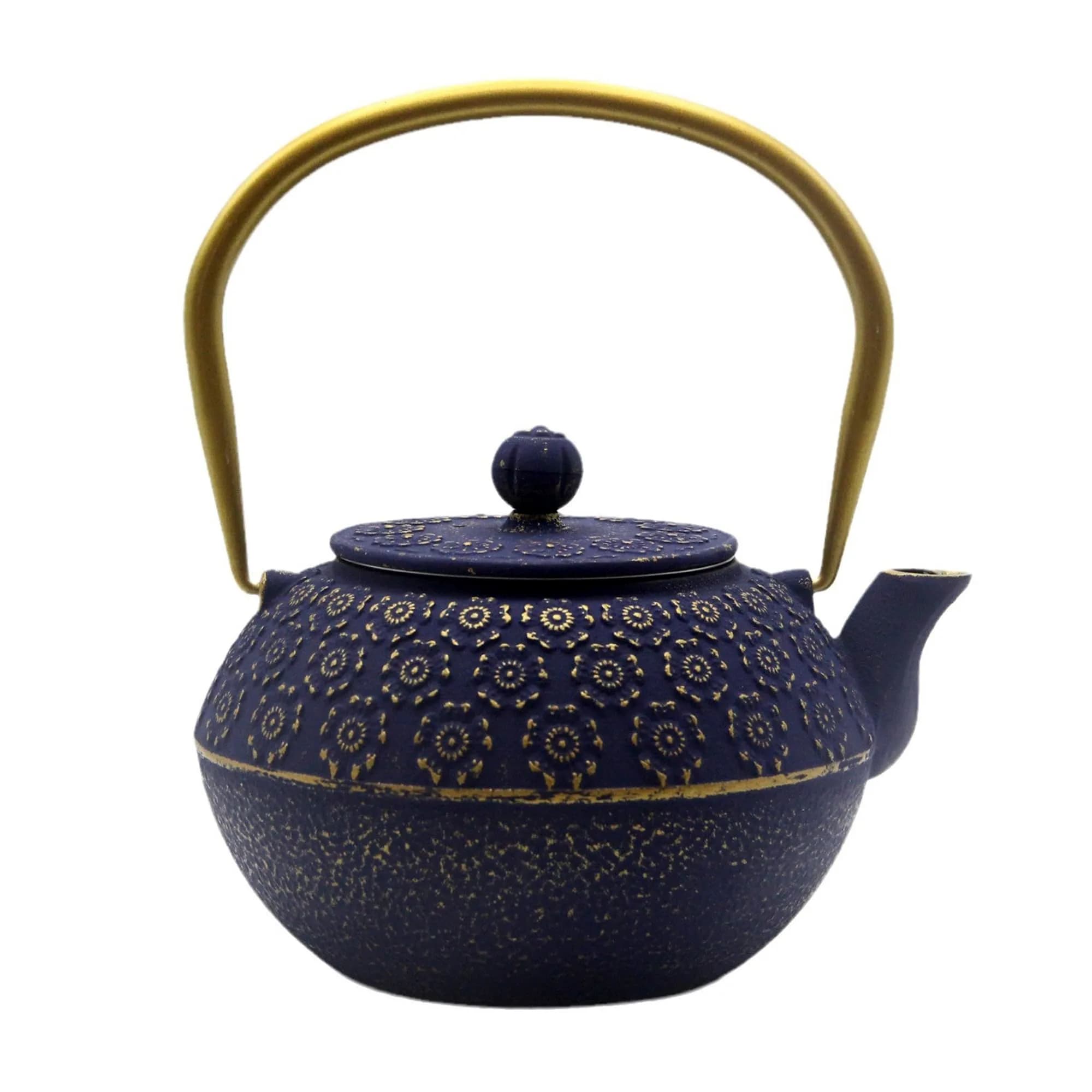 YJX Cast Iron Tea Kettle with Stainless Steel Infuser, 1000ml (33.8oz) | Japanese Tetsubin Design