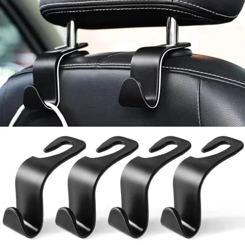 LivTee Car Seat Headrest Hook, 4-Pack | Heavy-Duty Car Organizer Supports 20kg thumbnail 1