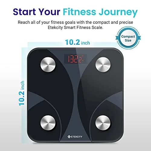 Etekcity Smart Body Composition Scale | Textured Black | 25.9 cm (10.2 in) thumbnail 5
