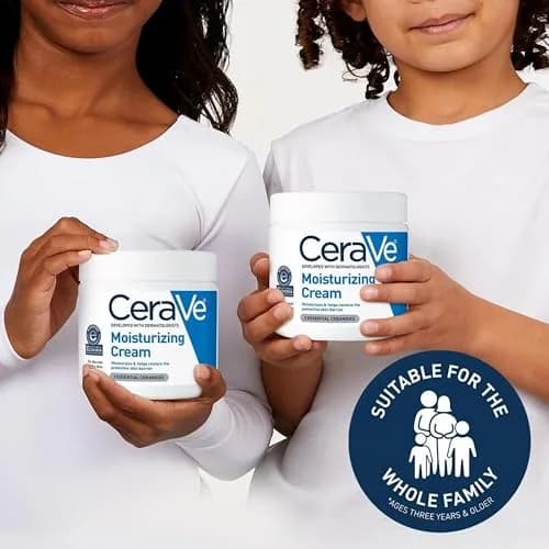 CeraVe Moisturizing Cream Face Body Moisturizer 237ml (8 Fl Oz) | Dermatologist-Developed Hydration thumbnail 9