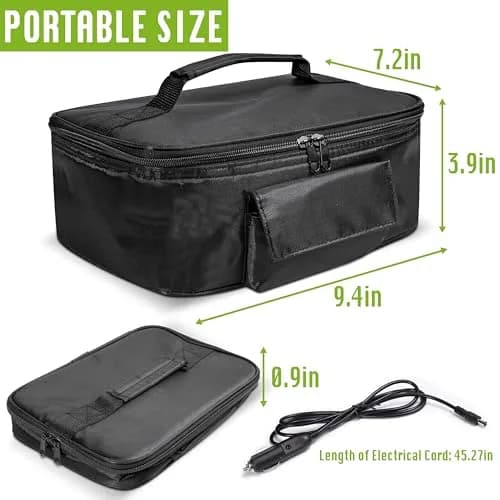 Zento Deals Heating Lunch Box – 12V Portable Mini Electric Warmer for Car Food | Compact, Lightweight & Safe thumbnail 4