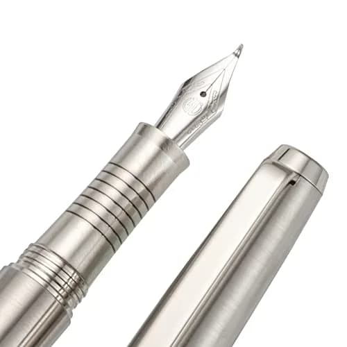 Lanxivi Stainless Steel Fountain Pen Bent Nib Art Calligraphy 138mm | Premium Fude Pen for Sketching & Signature thumbnail 5